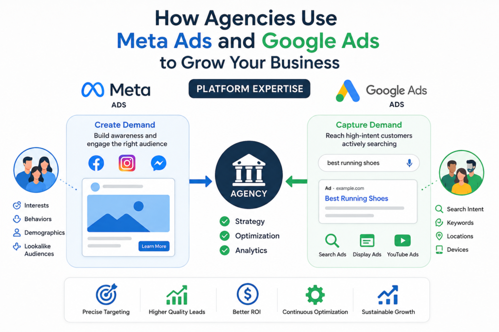 How Agencies Use Meta Ads and Google Ads to Grow Your Business Digital Advertising
